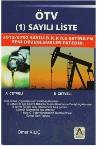 ÖTV (1) Sayılı Liste – Ömer Kılıç – Akademisyen Kitabevi kitap kapağı