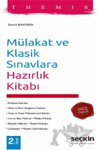 THEMIS - Mülakat ve Klasik Sınavlara Hazırlık Kitabı – Deniz Bayeren – Seçkin Yayıncılık kitap kapağı