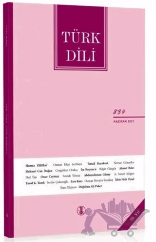 Türk Dili Dergisi Sayı: 834 Haziran 2021 – Türk Dil Kurumu Yayınları kitap kapağı