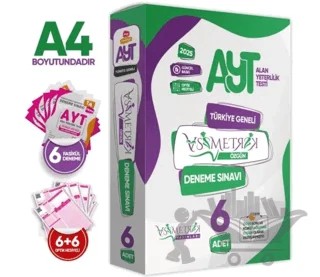 AYT Asimetrik Deneme Paketi 6lı Türkiye Geneli Değerlendirmeli Özgün Güncel Paket Deneme Sınavı – Kolektif – Asimetrik Yayınları kitap kapağı