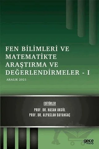Fen Bilimleri ve Matematikte Araştırma ve Değerlendirmeler 1 – Kolektif – Gece Kitaplığı kitap kapağı