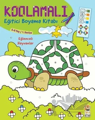 Kodlamalı Eğitici Boyama Kitabı - Eğlenceli Hayvanlar (5-6 Yaş 1. Seviye) – Kolektif – Sincap Kitap kitap kapağı
