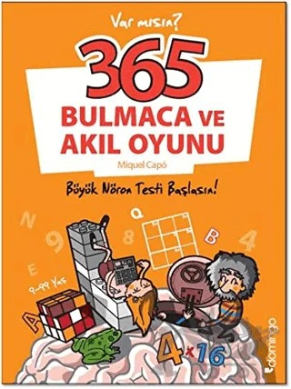 365 Bulmaca ve Akıl Oyunu – Miquel Capö – Domingo Yayınevi kitap kapağı