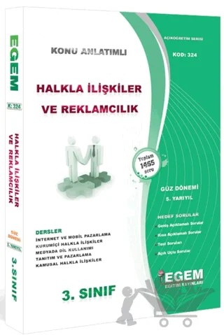 3. Sınıf Halkla İlişkiler ve Tanıtım Güz Dönemi Konu Anlatımlı Soru Bankası (Kod 324) – Kolektif – Egem Eğitim Yayınları kitap kapağı
