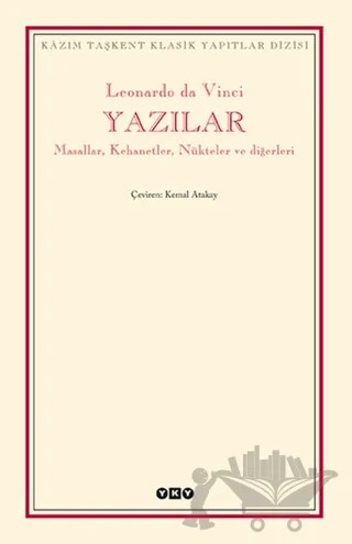 Yazılar – Leonardo Da Vinci – Yapı Kredi Yayınları kitap kapağı