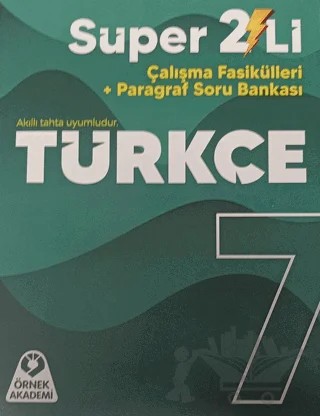 7. Sınıf Türkçe Süper 2'li Çalışma Fasikülleri + Paragraf Soru Bankası – Kolektif – Örnek Akademi kitap kapağı