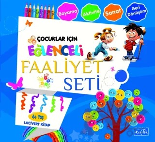 Eğlenceli Faaliyet Seti Lacivert Kitap – 4 Yaş Üzeri – Kolektif – Parıltı Yayınları kitap kapağı