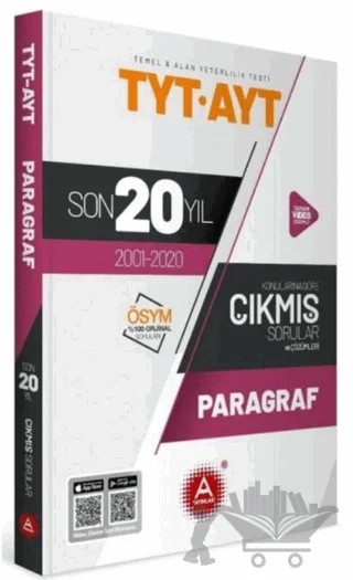 TYT AYT Paragraf Son 20 Yıl Konularına Göre Tamamı Çözümlü Çıkmış Sorular – Kolektif – A Yayınları kitap kapağı