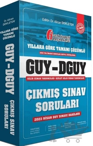 2023 GUY DGUY Gelir Uzman Yardımcılığı Çıkmış Sınav Soruları – Alican Dovletov – Yazarın Kendi Yayınevi - Alican Dovletov kitap kapağı