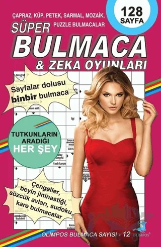 Süper Bulmaca ve Zeka Oyunları 12 – Celal Kodamanoğlu – Olimpos Yayınları kitap kapağı