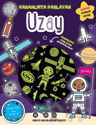 Karanlıkta Parlayan Kitaplar - Uzay (Parlayan Çıkartmalar) – Lisa Regan – İndigo Çocuk kitap kapağı