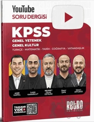 KPSS Genel Kültür Genel Yetenek Youtube Soru Dergisi – Kolektif – Retro Yayıncılık kitap kapağı