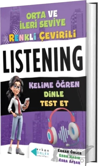 Orta ve İleri Seviye Renkli Çeviri Listening – Erkan Önler – Erkan Önler kitap kapağı