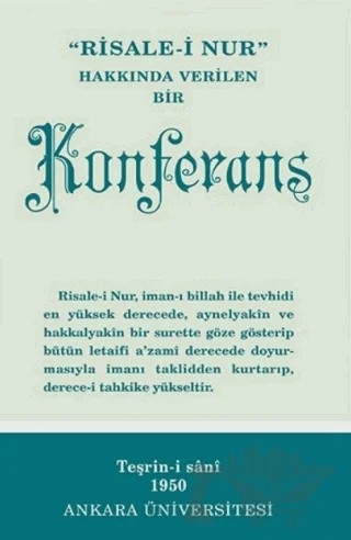 Risale-i Nur Hakkında Verilen Bir Konferans Normal Boy – Kolektif – Envar Neşriyat kitap kapağı