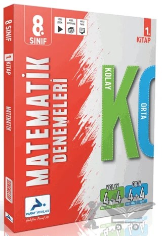 8. Sınıf Matematik Kolay Orta Branş Deneme - 1. Kitap – Kolektif – Paraf Yayınları kitap kapağı