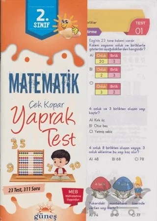 2. Sınıf Matematik Çek Kopar Yaprak Test – Kolektif – Güneş Yayın Dağıtım kitap kapağı