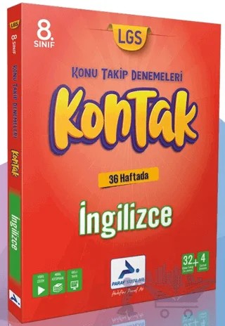 8. Sınıf İngilizce 36 Kontak Deneme – Kolektif – Paraf Yayınları kitap kapağı