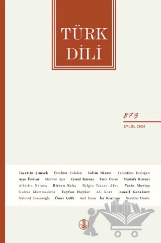 Türk Dili Dergisi Sayı: 873 Eylül 2024 – Türk Dil Kurumu Yayınları kitap kapağı