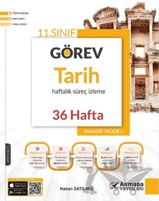 11. Sınıf Tarih Görev Haftalık Süreç İzleme Kitabı (36 hafta ) – Hakan Satılmış – Armada Yayınları kitap kapağı