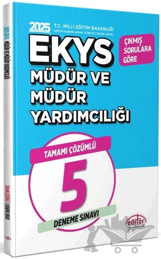 2027 MEB EKYS Müdür ve Müdür Yardımcılığı Tamamı Çözümlü 5 Deneme Sınavı – Kolektif – Editör Yayınevi kitap kapağı