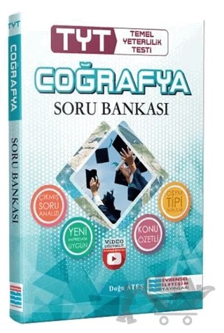 TYT Coğrafya Video Çözümlü Soru Bankası – Doğu Ateş – Evrensel İletişim Yayınları kitap kapağı