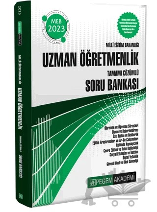 2023 Milli Eğitim Bakanlığı Uzman Öğretmenlik Soru Bankası – Kolektif – Pegem Akademi Yayıncılık kitap kapağı