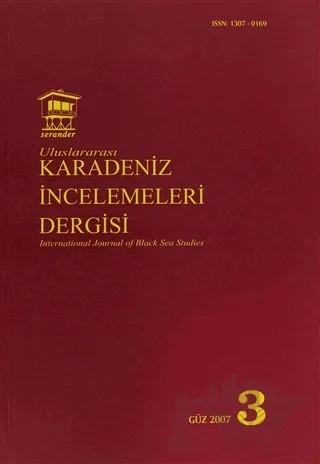 Uluslararası Karadeniz İncelemeleri Dergisi / İnternational Journal Of Black Sea Studies Sayı: 3 – Serander Yayınları kitap kapağı