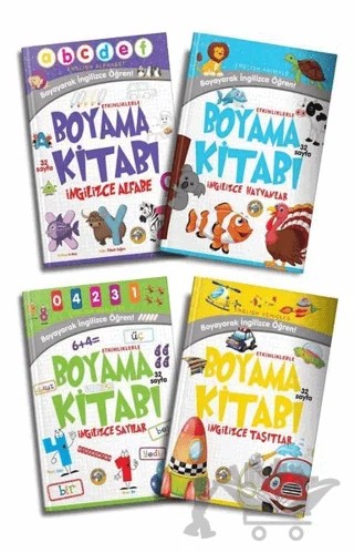 Boyayarak İngilizce Öğren Seti (4 Kitap Takım) – Kolektif – Akıllı Zebra kitap kapağı