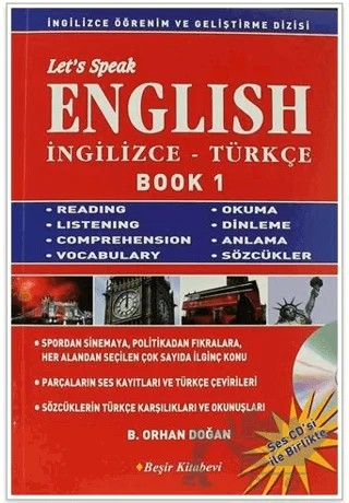 Let's Speak English Book 1 – Bekir Orhan Doğan – Beşir Kitabevi kitap kapağı