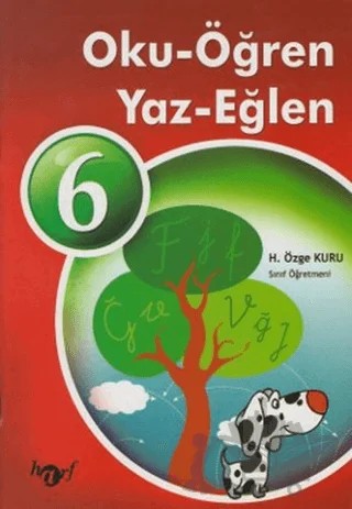 Oku - Öğren - Yaz - Eğlen 6 (El Yazılı) – H. Özge Kuru – Harf Eğitim Yayıncılık kitap kapağı