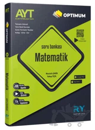 AYT Optimum Matematik Tamamı Video Çözümlü Soru Bankası Akıllı Tahta Uyumlu – Mustafa Şahin, Yakup Yeşil – Referans Yayınları kitap kapağı