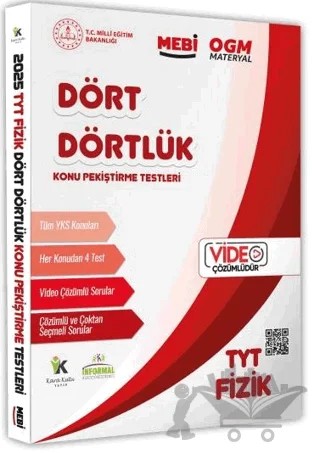 2025 YKS-TYT MEBİ-OGM Dört Dörtlük Fizik Pekiştirme Soru Bankası Video Çözümlü – Kolektif – Karakutu Yayın kitap kapağı