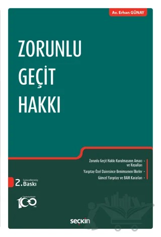 Zorunlu Geçit Hakkı – Erhan Günay – Seçkin Yayıncılık kitap kapağı
