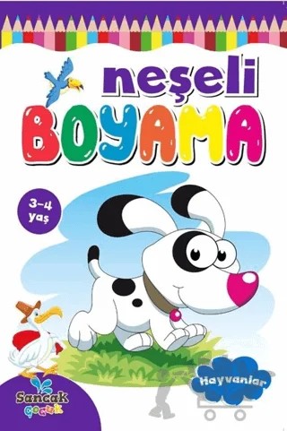 Neşeli Boyama - Hayvanlar – Fatıma Gülbahar Karaca – Sancak Çocuk kitap kapağı