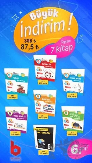 6. Sınıf Soru Bankası Seti (7 Kitap) – Kolektif – Basamak Yayınları kitap kapağı