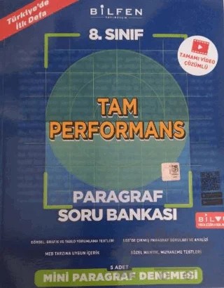 8. Sınıf Tam Performans Paragraf Soru Bankası – Kolektif – Bilfen Yayıncılık kitap kapağı