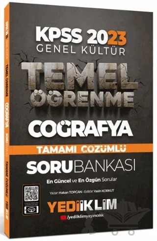 2023 KPSS Genel Kültür Temel Öğrenme Coğrafya Tamamı Çözümlü Soru Bankası – Kolektif – Yediiklim Yayınları kitap kapağı