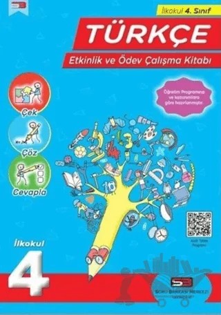 4. Sınıf Türkçe Etkinlik ve Ödev Çalışma Kitabı Soru Bankası Merkezi – Kolektif – SBM Yayıncılık kitap kapağı