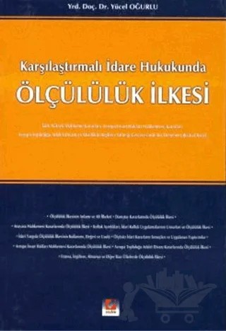 Ölçülülük İlkesi – Yücel Oğurlu – Seçkin Yayıncılık kitap kapağı