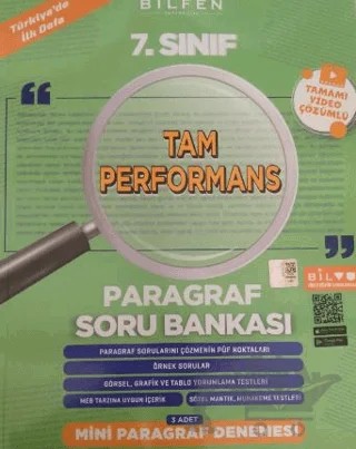 7. Sınıf Tam Performans Paragraf Soru Bankası – Kolektif – Bilfen Yayıncılık kitap kapağı