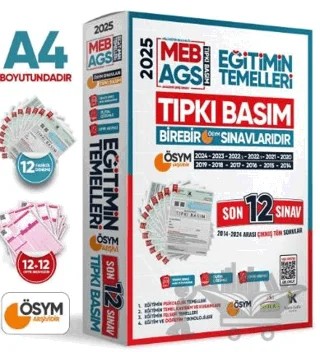 2025 MEB AGS Uyumlu KPSS Eğitim Bilimleri ÖSYM Çıkmış Soru Tıpkı Basım 12li Deneme Paketi Çözümlü – Kolektif – Karakutu Yayın kitap kapağı