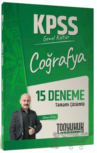 KPSS Genel Kültür Coğrafya Tamamı Çözümlü 15 Deneme – Selman Kılınç – Tonyukuk Yayıncılık kitap kapağı