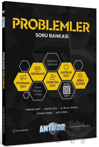 Problemler Soru Bankası – Kolektif – Antikor Yayınları kitap kapağı
