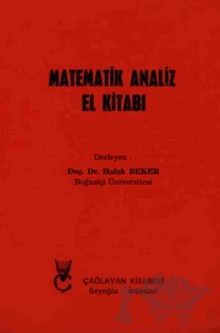 Matematik Analiz El Kitabı – Kolektif – Çağlayan Kitabevi kitap kapağı