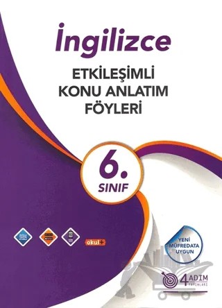 6. Sınıf İngilizce Etkileşimli Konu Anlatım Föyleri – Özlem Özay – 4 Adım Yayınları kitap kapağı