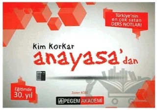 KPSS Kim Korkar Anayasa'dan – Zozan Köse – Pegem Akademi Yayıncılık kitap kapağı