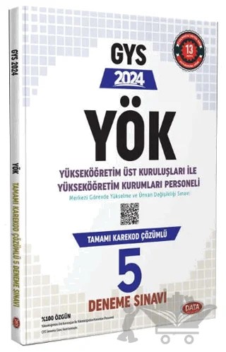 2024 YÖK Üst Kuruluşları ile YÖK Personeli GYS 5 Deneme Sınavı - Karekod Çözümlü – Kolektif – Data Yayınları kitap kapağı