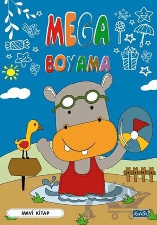Mega Boyama-Mavi Kitap – Kolektif – Parıltı Yayınları kitap kapağı