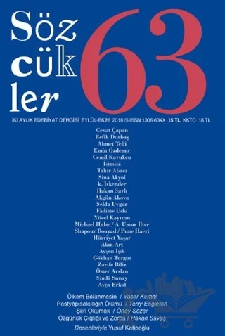 Sözcükler Dergisi Sayı: 63 Eylül - Ekim 2016 – Sözcükler Yayınları kitap kapağı