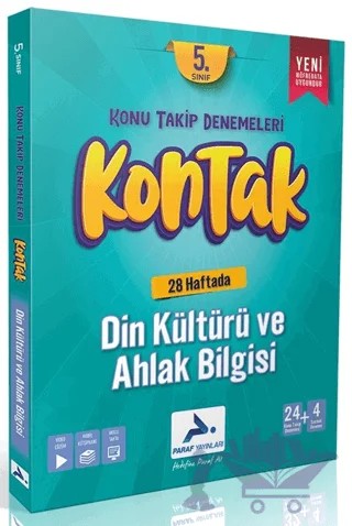 5. Sınıf Kontak Din Kültürü ve Ahlak Bilgisi Konu Takip Denemeleri – Kolektif – Paraf Yayınları kitap kapağı